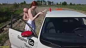 Crazy Taxi Driver Pounds Redhead in First Public Anal Adventure