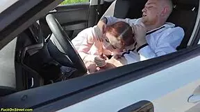 Crazy Taxi Driver Pounds Redhead in First Public Anal Adventure