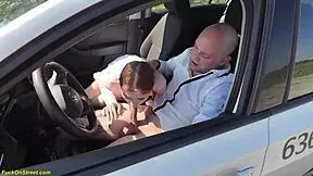 Crazy Taxi Driver Pounds Redhead in First Public Anal Adventure