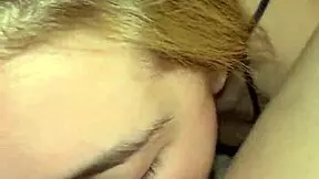 Young blonde gets deepthroat facial