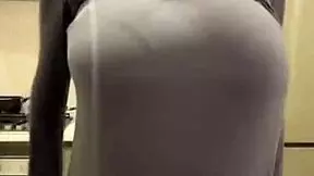 hey, my milky stepmom licks her own nipples, so hot! 🥵