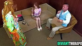 step mom and step daughter attend therapy