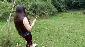 Stepmom seduces stepson in woods