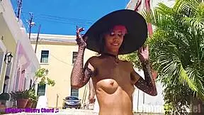 damn, i'm such a slut majick dancing topless in a public cemetery