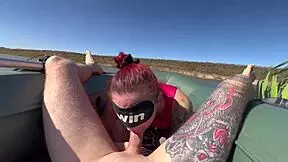 omg, i caught this deep throat mermaid, like, totally didn’t expect her shaved pussy outdoors!