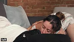 Stepsis Gives Sloppy Throat Till Huge Cum