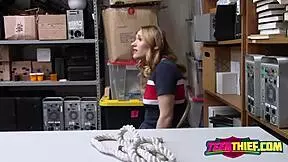 Hot thief fucks security guard in intense roleplay storyline