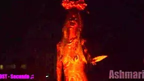 damn, i'm such a slut majick dancing topless in a public cemetery