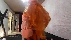 Russian Santa punishes cute Snow Maiden with hardcore ass fucking in garage