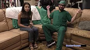 behind the scenes with dr tampa and aria nicole in a gyno setting