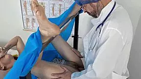 doctor fingers my ass and fucks my pussy