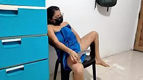 Young Girl Masturbates with Dildo After Hot Shower