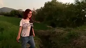 Amateur gets fucked on hill