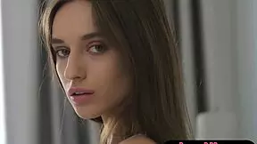 Petite Ukrainian babe with big boobs strips down. Her bubble butt steals the show!