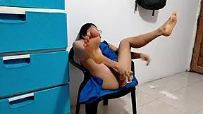 Young Girl Masturbates with Dildo After Hot Shower