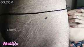 Desi village girl gets big pussy and anal rubbed in bedroom