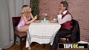 Hottie Bent Over Desk for Waiter