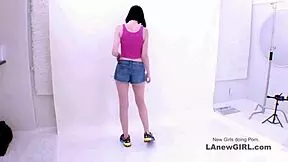 beautiful brunette seduced in modeling audition