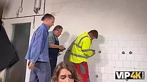 Teen has orgasms at work