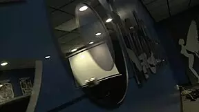 She's fucking that tight Asian teen's asshole hard.