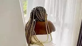 tricking my girlfriend with my horny stepsister's big tits and ass