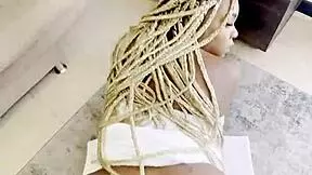 tricking my girlfriend with my horny stepsister's big tits and ass