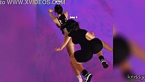 hey, watch this sexy latina shemale dominate an ebony virgin