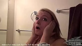 shy barely legal teen with braces nervously flashes outdoors in the usa for the first time