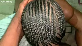 mature black teen with natural tits blows monster cock of student friend in tight pussy