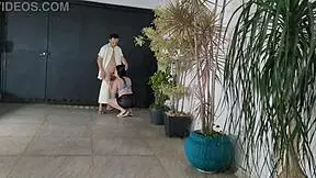 Neighbor humiliates and fucks housewife