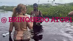 Petite African Teen Babe Offers Anal on Nudist Beach