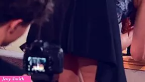 Invited Photographer for Earrings, Ended Up Naked in Seductive Skirt Pose