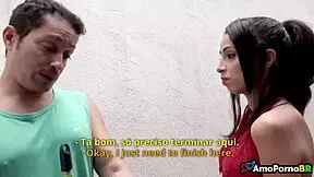 Alone At Home With Brunette Teen For Blowjob And Anal.