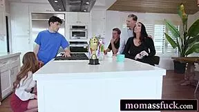 horny stepson couldn't resist banging hot stepmom's tight ass