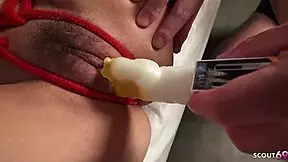 Japanese girl gets multiple cumshots in uncensored bondage roleplay. Old guys dominate her first-time group sex with intense creampies.