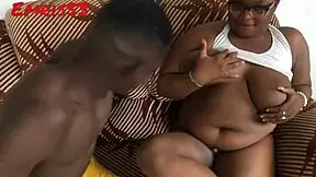 A young and chubby girl gets it hard on the couch