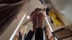 Hidden Camera Catches Hot Girl in Sexy Clothes Try-On Haul. Blonde Stunner Exposed!