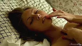 Stunning Tanned Teen Anjelica Fingers Her Wet Shaved Pussy Solo