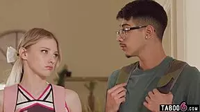 Imagine Aprill, Blindfolded and Bent Over, Feeling the Intense Fuck from Behind