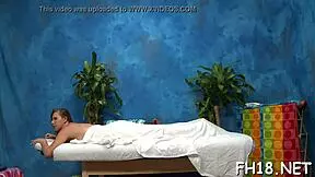 Steamy massage competition with teen