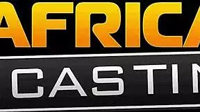 Shy African babe gets face fucked and bent over by fake agent during amateur casting interview