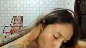 Teen girlfriend flashes tits and gags while husband and friend watch exhibitionist couple in public