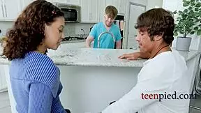 My bestie's my girlfriend's sneaky link in a quickie doggystyle