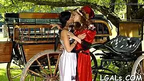 stare at 3 hot lesbian gals licking and toying each other's pussies and asses