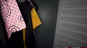 voyeur stepbrother spies on taboo massage and big tits fucking