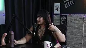 blonde and brunette in lingerie demonstrate poses, show breasts, and measure asses