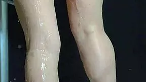 College shower pleasures with soap