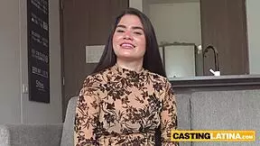 Young Latina milf from Venezuela fakes casting, sucking and fucking big cock.