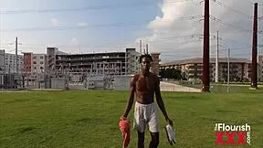 i'm in this latina threesome with muscular ebony soccer player stephanie saint and zaria nova, doggystyle and licking monster cock