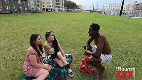 i'm in this latina threesome with muscular ebony soccer player stephanie saint and zaria nova, doggystyle and licking monster cock